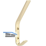 Huthaken Gamma Breite 18 mm, H�he 150 mm, ZN vermessingt poliert