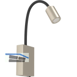 EGLO Wandleuchte Tazzoli Pro Nickel matt, schwarz