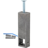 HALC� Schrankrohrlager Kulm Mittelst�ck Stahl schwarz passiviert