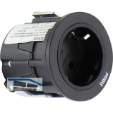 EVOline One Steckdose mit Abdeckring schwarz