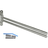 Handtuchhalter Bulon zweiarmig schwenkbar, Edelstahl geb�rstet