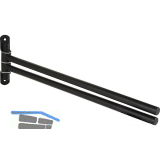 Handtuchhalter Bulon zweiarmig schwenkbar, Stahl schwarz matt