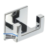 Klebehaken Amset Breite 60 mm, H�he 50 mm, verchromt poliert