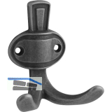 Mantelhaken Corvo Breite 67 mm, H�he 76 mm, ZN eisenf�rbig br�niert