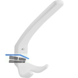 Huthaken Amun Breite 57 mm, H�he 150 mm, Kunststoff wei�