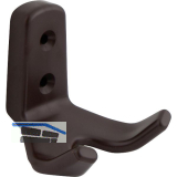 Mantelhaken Amun Breite 57 mm, H�he 62 mm, Kunststoff braun