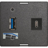 EVOline Wechselmodul USB Typ A + USB Typ C Charger