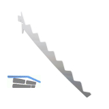 Ladenbausystem Single Schr�gabh�nger 300 mm chrom