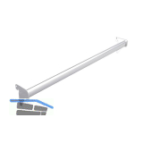 Ladenbausystem Single/Twin Tragstange oval 625 mm chrom