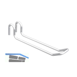 Ladenbausystem Single/Twin Doppelb�gel 150 mm chrom