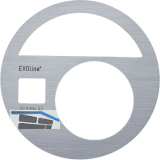 EVOline Circle80 Dekorblende Edelstahl Effekt