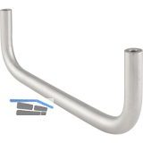 Garderobenh�ngeb�gel Nora U-Form, Lochabstand 180 mm, Breite 192, Edelstahl geb.