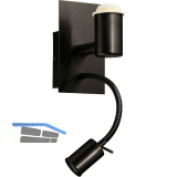 EGLO Wandleuchte Pasteri Pro 2-fach schwarz Grundk�rper ohne Schirm