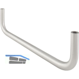 Garderobenh�ngeb�gel Nora U-Form, Lochabstand 240 mm, Breite 252, Edelstahl geb.