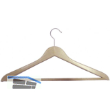 Kleiderb�gel Unut 2 drehbar, mit gerilltem Hosensteg, Buche lackiert