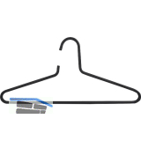 Kleiderb�gel Petet starr, mit Hosensteg, Stahl schwarz