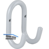 Mantelhaken Nora Breite 51 mm, H�he 87 mm, Stahl wei�aluminium (ca. RAL 9006)