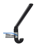 Huthaken HEWI 477.90.070 Breite 22 mm, H�he 163 mm,Polyamid tiefschwarz gl�nzend