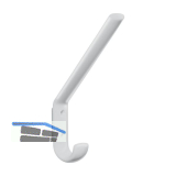 Huthaken HEWI 477.90.070, Breite 22 mm, H�he 163 mm, Polyamid lichtgrau gl�nzend