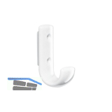 Mantelhaken HEWI 477.90.060 H�he 72 mm, Polyamid reinwei� gl�nzend