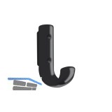 Mantelhaken HEWI 477.90.060 H�he 72 mm, Polyamid tiefschwarz gl�nzend