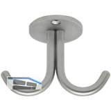 Zweifach-Haken Delta H�he 59 mm, Breite 100 mm, Edelstahl geb�rstet