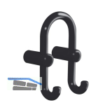 Mantelhaken HEWI 801.90.040 H�he 165 mm, Polyamid tiefschwarz gl�nzend