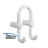 Mantelhaken HEWI 801.90.040 H�he 165 mm, Polyamid lichtgrau gl�nzend