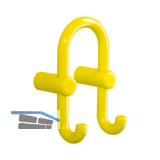 Mantelhaken HEWI 801.90.040 H�he 165 mm, Polyamid senfgelb gl�nzend