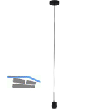 EGLO H�ngeleuchte Pasteri Pro 1 x E27 ohne Schirm, f�r Schirm 150-530 mm schwarz