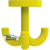 Dreifach-Drehhaken HEWI 477.90.050 H�he 70mm,Polyamid senfgelb gl�nzend