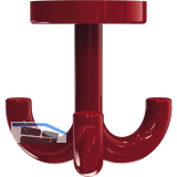 Dreifach-Drehhaken HEWI 477.90.050 H�he 70 mm, Polyamid rubinrot gl�nzend