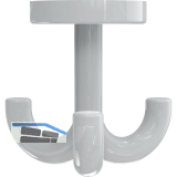 Dreifach-Drehhaken HEWI 477.90.050 H�he 70 mm, Polyamid lichtgrau gl�nzend