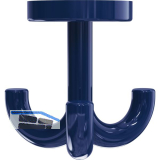 Dreifach-Drehhaken HEWI 477.90.050 H�he 70 mm, Polyamid stahlblau gl�nzend