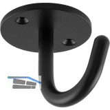 Einfach-Haken Delta H�he 59 mm, Breite 71 mm, Stahl schwarz Feinstruktur