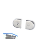 Endkappe zu Garderobenleiste Aton Breite 39 mm, H�he 40 mm, Edelstahl geb�rstet