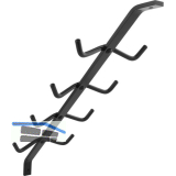 Garderobenarm Neper mit 4 Doppelhaken ohne Auflage, Aluminium schwarz