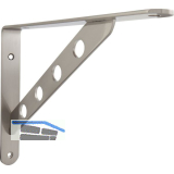 Garderobenkonsole Keket Schr�ge mit 4 L�chern, Stahl Edelstahl Effekt