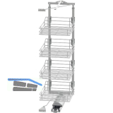 VS TAL Gate Hochschrankauszug Set Classic 1200 - 1450 mm KB 450 mm Silber