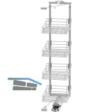 VS TAL Gate Hochschrankauszug Set Classic 1450 - 1700 mm KB 450 mm Silber