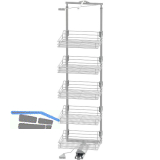 VS TAL Gate Hochschrankauszug Set Classic 1900 - 2140 mm KB 600 mm Silber