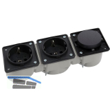 BERKER Integro Schalter anthrazit matt + Doppelsteckdose anthrazit ohne Rahmen