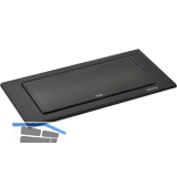 EVOline BackFlip, 2 Stk. Schukosteckdosen, USB-C-Charger, Glas schwarz matt