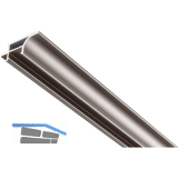 ALUMIS LED-Griffprofil OUT 5000 mm Aluminium Edelstahl Effekt