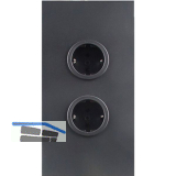 CARESSI Steckdosenelement 2ST20 2 Schukosteckdosen schwarz