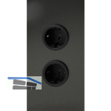 CARESSI Steckdosenelement 2ST20 2 Schukosteckdosen anthrazit