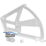 Schuhschrank-Kippbeschlag 2 F�cher Kunststoff wei�