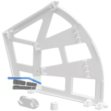 Schuhschrank-Kippbeschlag 3 F�cher Kunststoff wei�