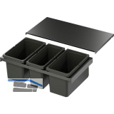 VS ENVI Flex XS-256 Abfalltrennsystem KB 800 mm 2 x 16/1 x 12 Liter Lava