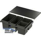 VS ENVI Flex XS-256 Abfalltrennsystem KB 800 mm 1 x 16/1 x 12/2 x 7 Liter Lava